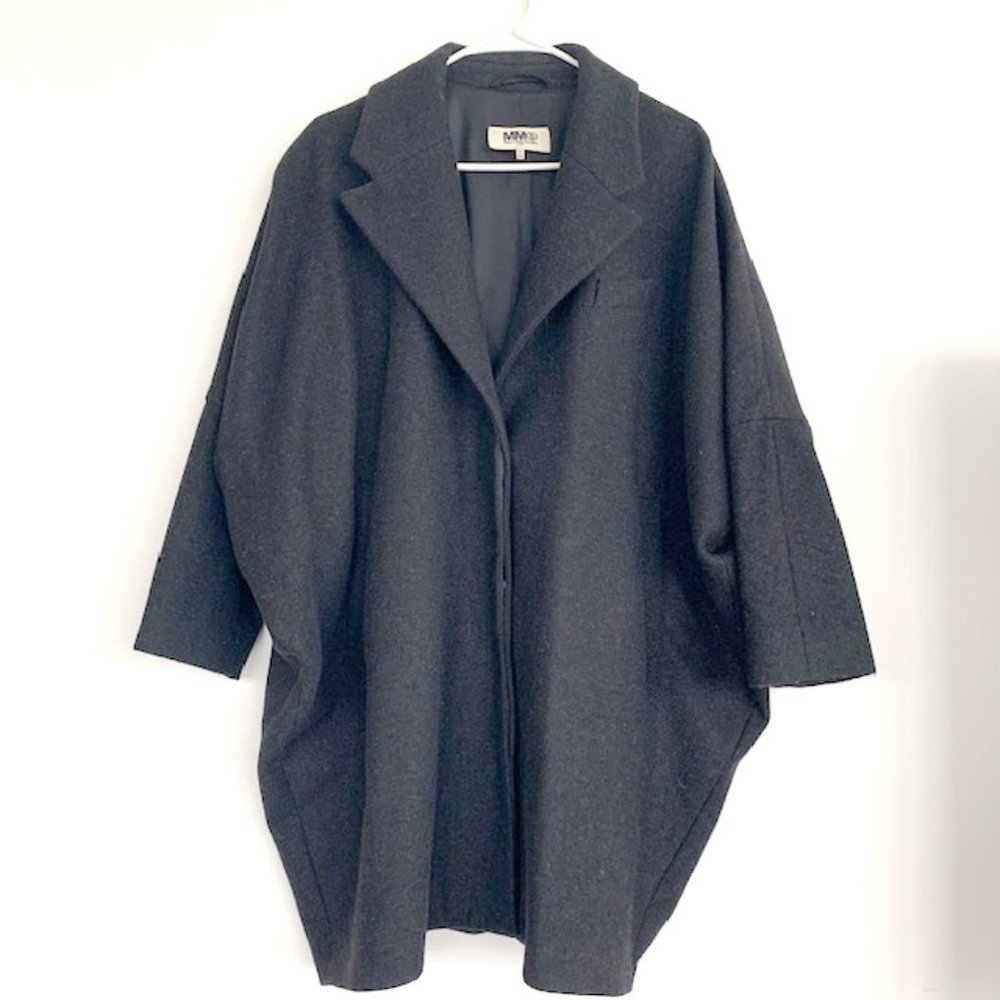 MM6 by Maison Martin Margiela Grey Cocoon Coat 38